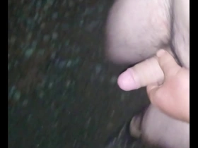 Japanese gay masturbates outdoors and shoots cum