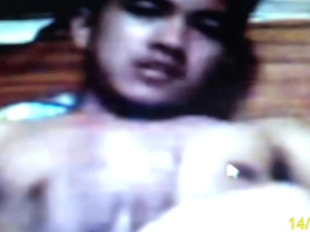 Asian solo masturbator in scandalous act