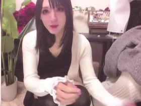 Chikas solo pleasure show: A beautiful Japanese crossdressers self-pleasure experience.