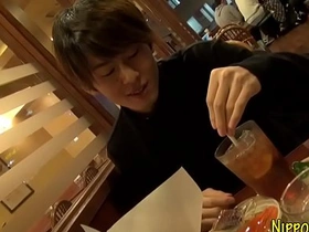 Young Japanese boy masturbates and has anal sex.