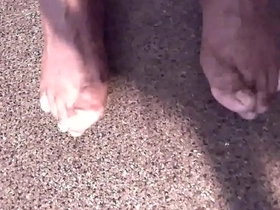 Amateur casting with foot fetish on New Years Day