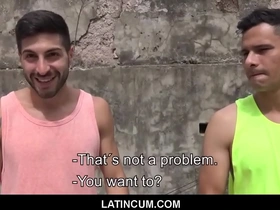 Straight Latino boy and gay best friend have sex for money on LatinCum.com