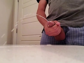 Big load of cum in a solo Asian performance