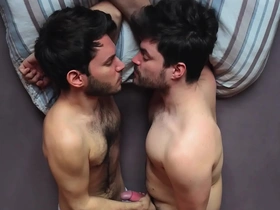 Straight gay college boys try out man on man sex