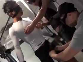 Gay bondage with an Asian hottie