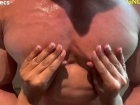 Nipple play with an Asian muscle man who likes it rough.