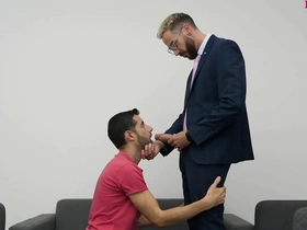Gay male sex scene with big cock and bareback action