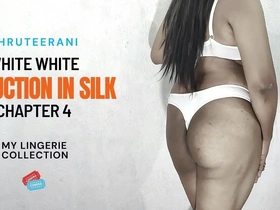 Beautiful shemale in silk, tempting solo performance with a big ass.