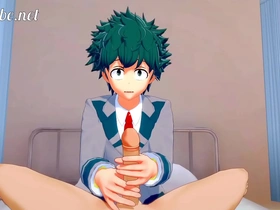 First time cock sucking and anal in Boku No Hero Yaoi with Deku and Bakugou