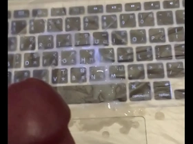 Solo boy with a big dick masturbating hard and cumming a lot