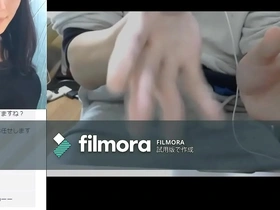 Virtual sex on social media with a Japanese woman and feeling happy after the conversation and penetration