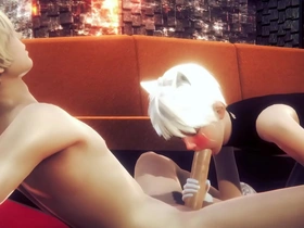 Sissy Alan serves up a plate of Yaoi-style femboy fun with a handjob and blowjob