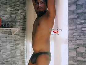 Big dick black men try on thongs in gay fashion haul