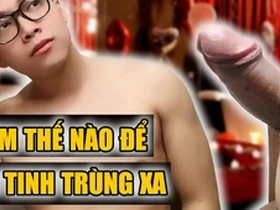 A hunk of a teacher teaches how to shoot cum as far as possible.