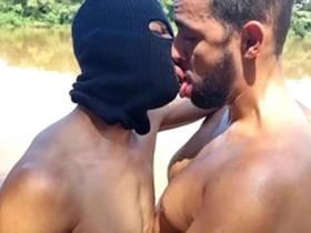 Hot gay action with an Asian twink in public - FULL RED