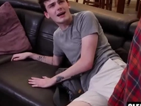 Severe stepdad punishes his young stepson in gay family drama