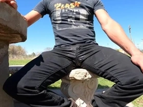 Wet and wild: Punk babe's public piss play and outdoor sex