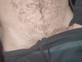 Gay outdoor solo with a twist of moonlight and climax