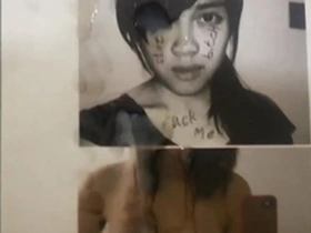 Homemade video with an Asian amateur and a facial ending