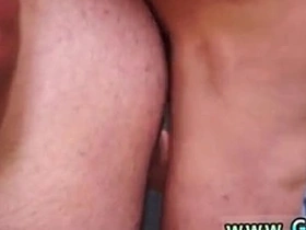 Gay sex, straight guys try it out and love it, hot scene with a cum shot