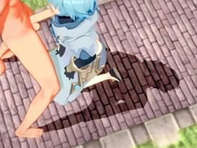 Sissy crossdress in hot gay anime porn: Tartaglia x Chongyun